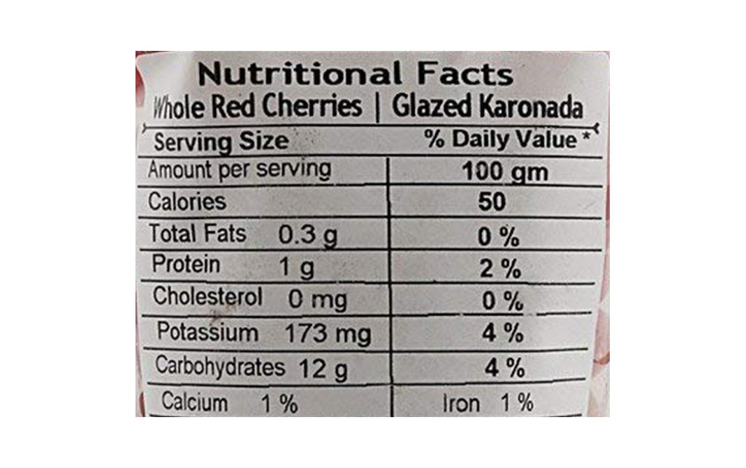 Leeve Dry fruits Whole Red Cherries Glazed Karonada   Pack  400 grams